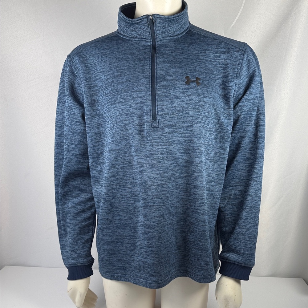 Under Armour Men's Armour Fleece 1/4 Zip pullover in blue XXL